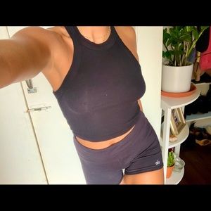 Black crop top urban outfitters